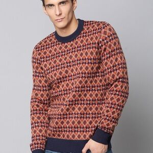 Ben Sherman Multicolor Geometric Crewneck Sweater